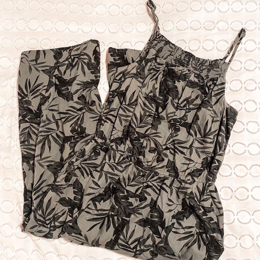 Olive Safari Print Jumpsuit